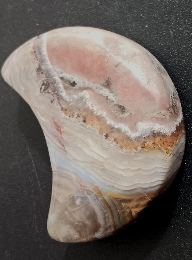 Crazy Lace Agate “Moon” Bands Palmstone Cab Arts Crafts 1-5/16″ Wide 1/4″ Thick