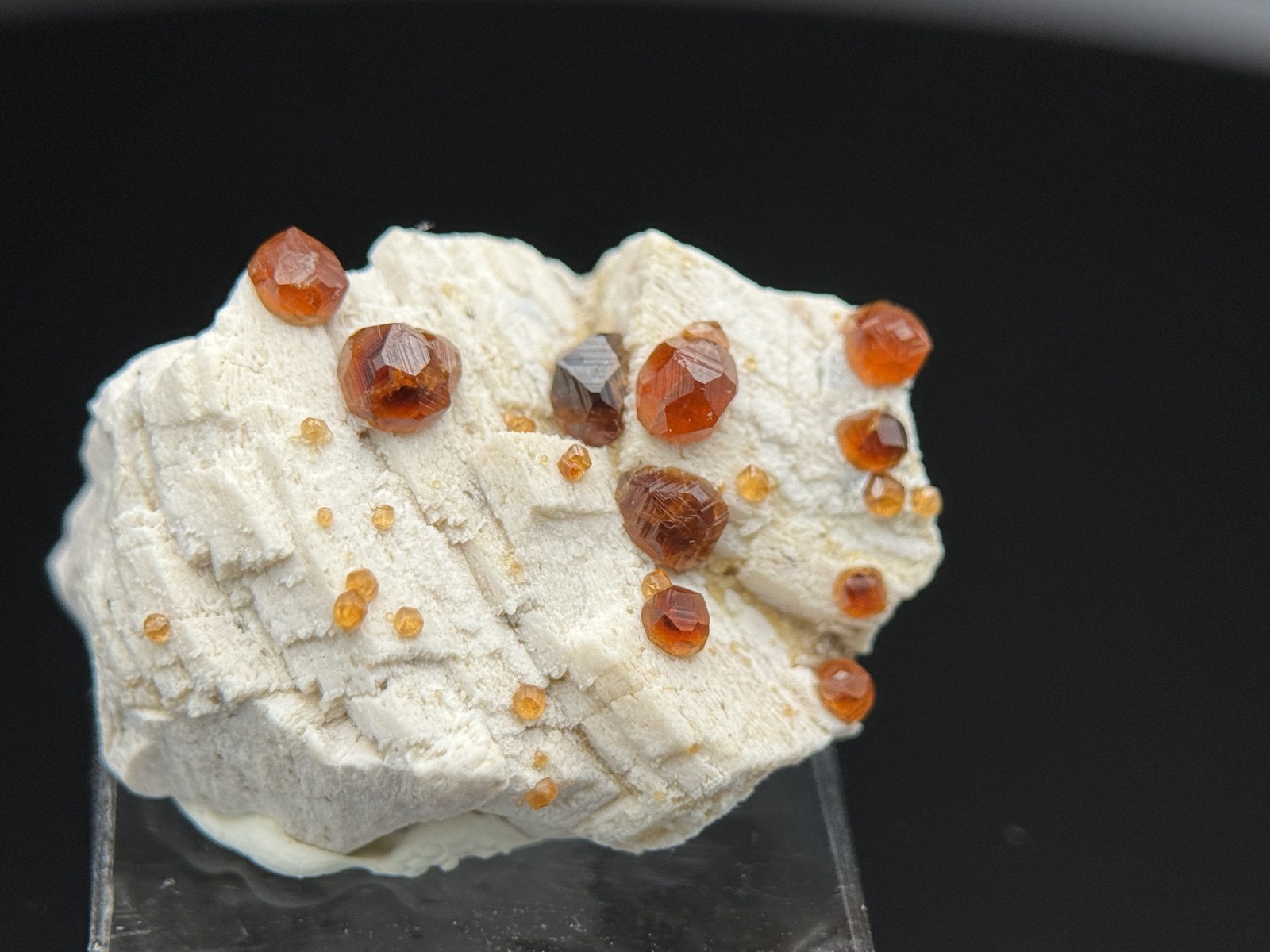 INSANE GROWTH STRIATIONS ON MULTICOLORED SPESSARTINE GARNET: Fujian China
