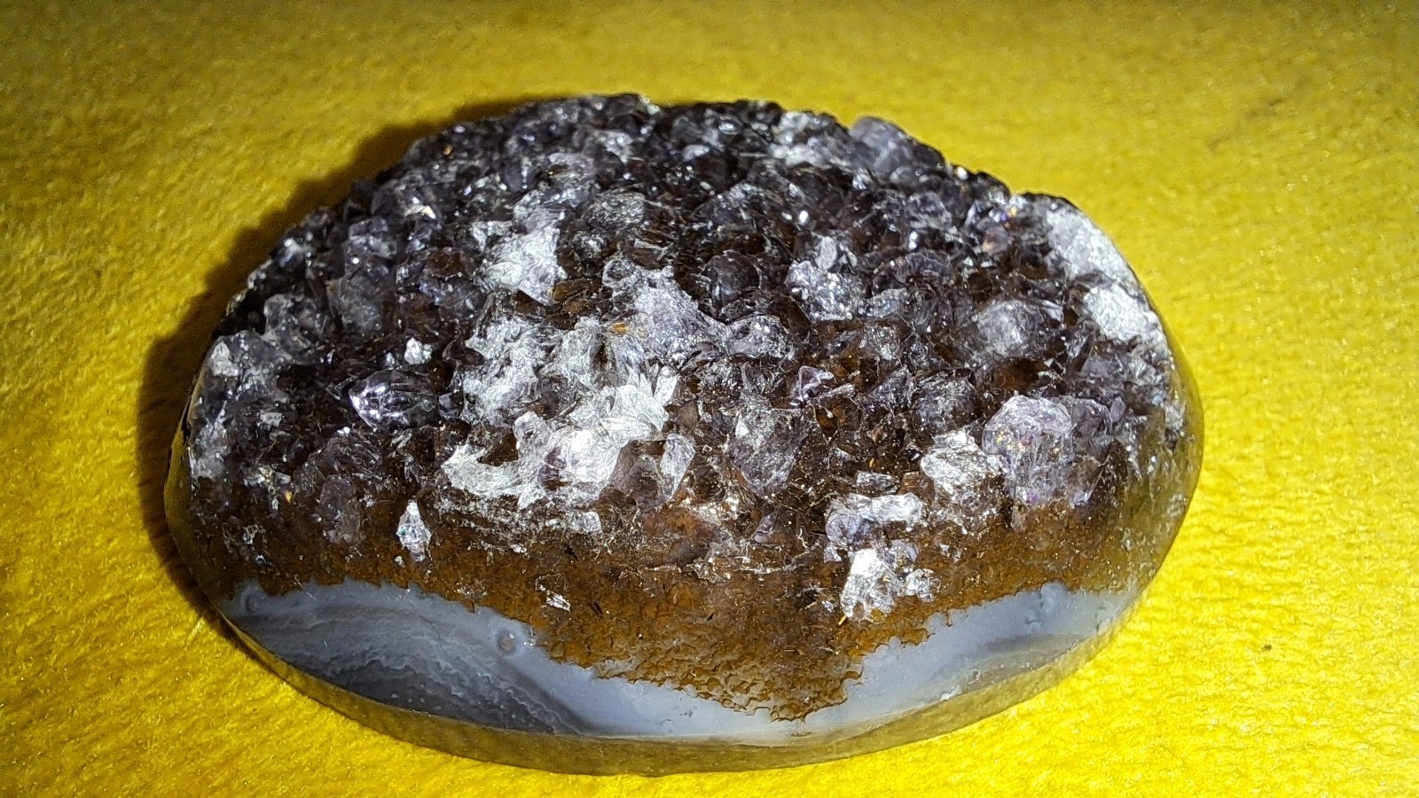 Oval Drusy Agate Stunning Black Geode Sparkling Gemstone Druzy 48mm