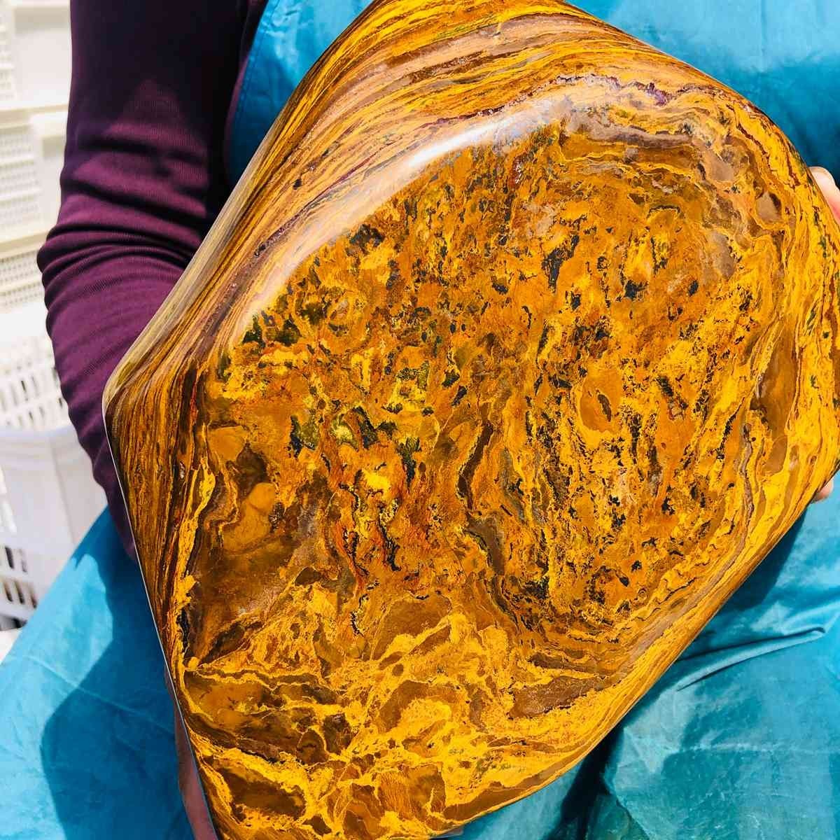 4310G Large Natural Tiger’s Eye Quartz Crystal Rough Mineral Specimen MH5337