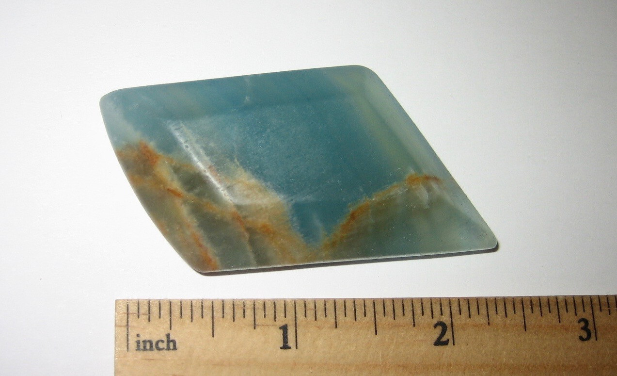 2.55″ TUMBLED POLISHED NATURAL LEMURIAN AQUATINE CALCITE CRYSTAL STONE 40.3g *10