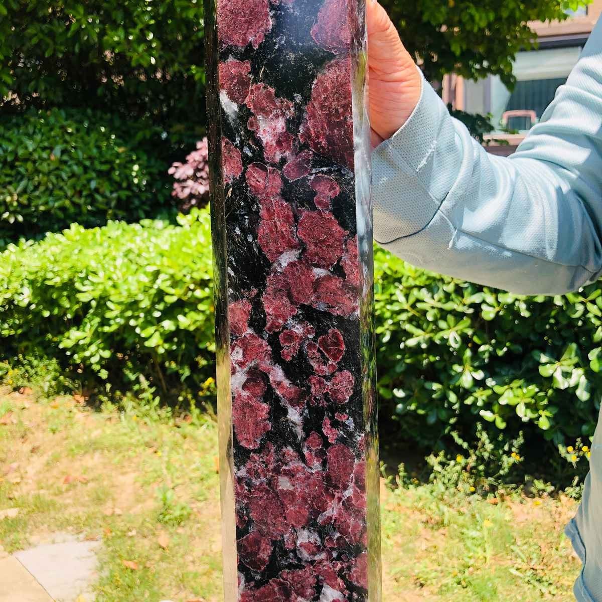 16LB Natural Garnet Fireworks Obelisk Quartz Tower Crystal Wand Point Healing