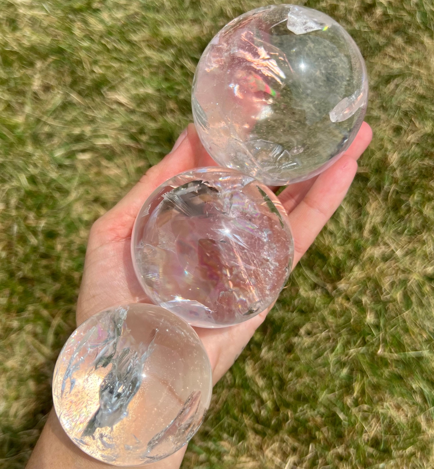 Clear Quartz Sphere (Grade A) Crystal Ball, Natural Clear Quartz from Brazil