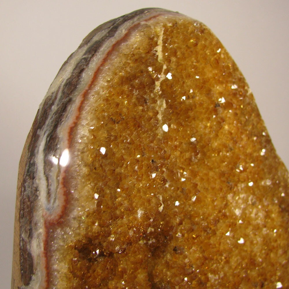 5.7″ Polished CITRINE Crystals Cluster Freeform Standup – Brazil – 4 lbs.