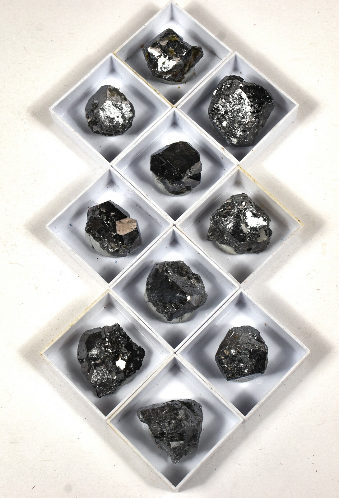 1PC Silverish Skutterudite Crystal in Box Sparkling Gemstone Cluster – Morocco