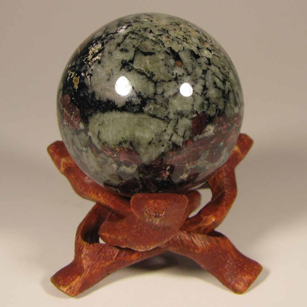 40mm EUDIALYTE Sphere Ball w/ Stand – Kola Peninsula, Russia