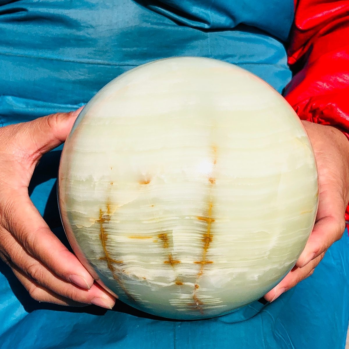 5450g Natural Afghan Jade Chakra Quartz Sphere healing ball Specimen