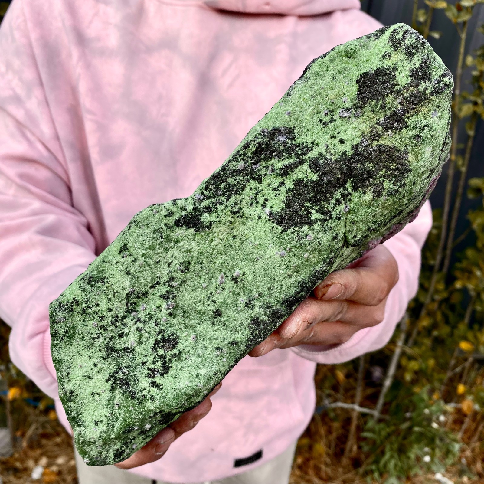 7.05LB Natural green Ruby zoisite (anylite) crystal Chakra mineral Healing Energ