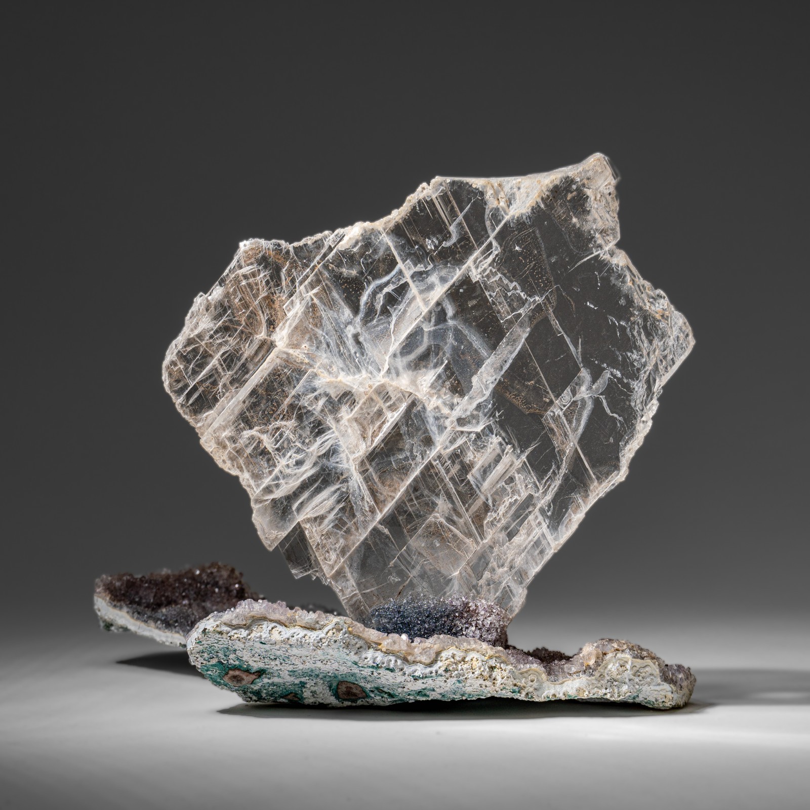 Gypsum Var. Selenite on Matrix from Rio Grande do Sul, Brazil (2.4 lbs)