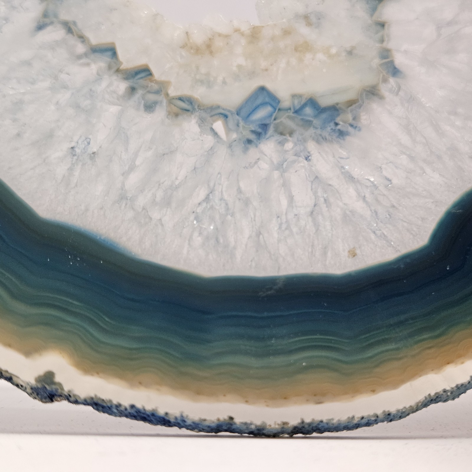 Large Blue Agate Slice 5.25″ GORGEOUS!!!