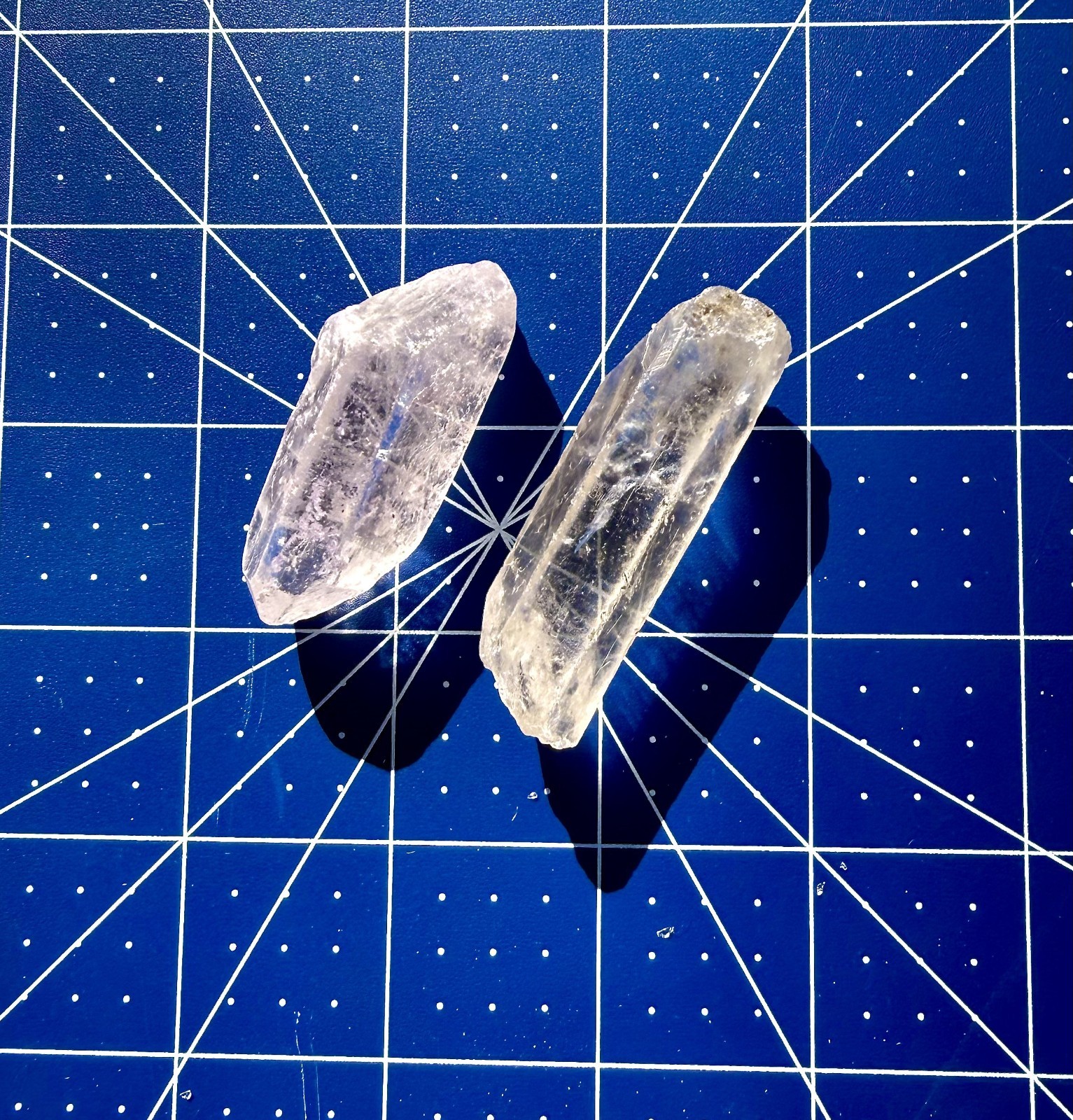 Two Natural Clear Quartz Crystal Points Roughly 1.5″ to 2.0″ in Size Raw Crystal