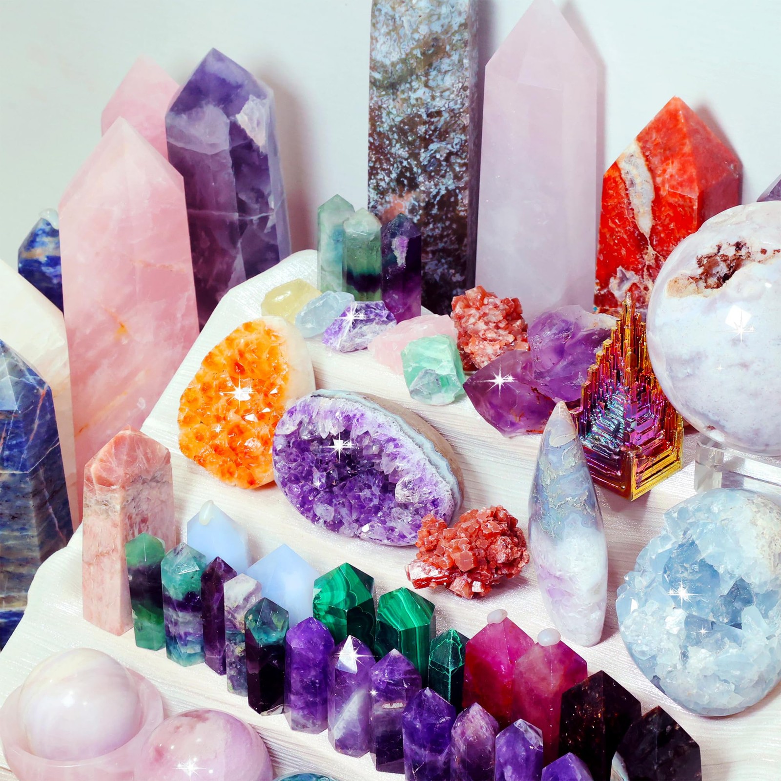 1lb Mystery Crystal , Randomly Selected with Polished Natural Crystal for Hom…