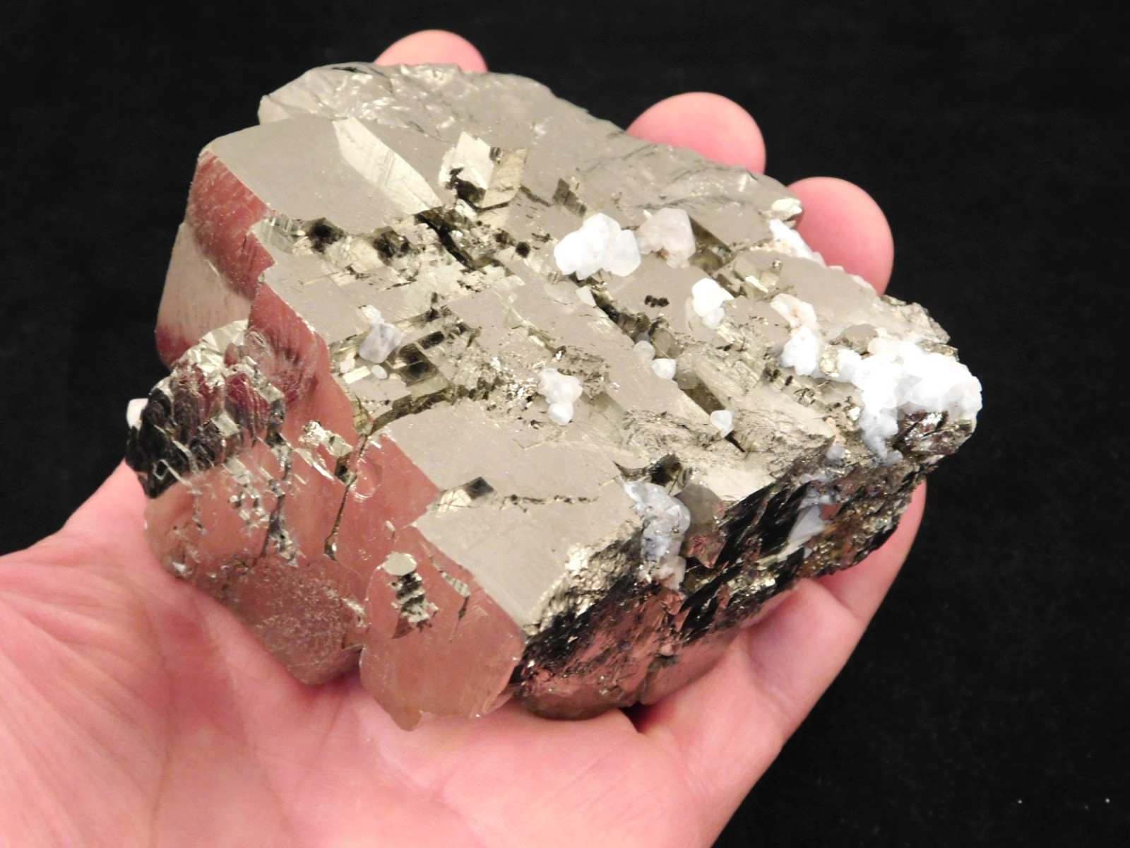 BIG! VERY Nice and 100% Natural Stepped Pyrite CUBE Cluster Peru 968gr