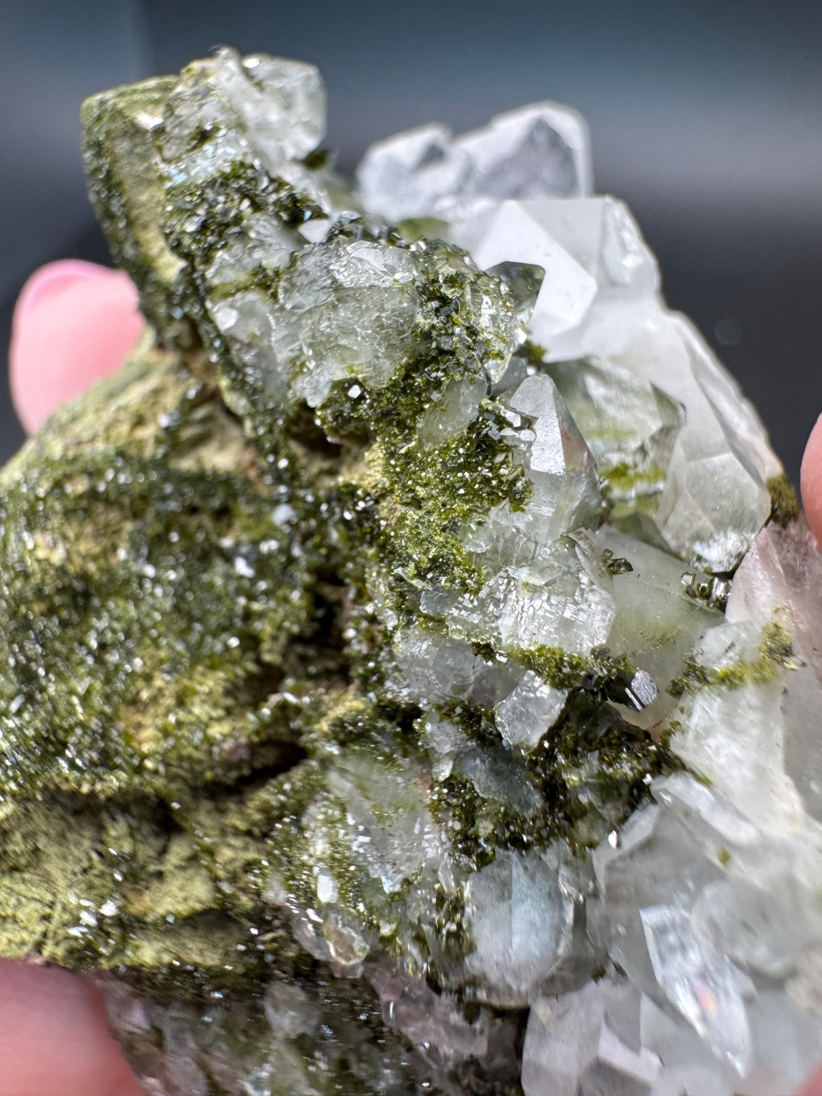 6827 Turkey “Forest” Epidote with Quartz 62g