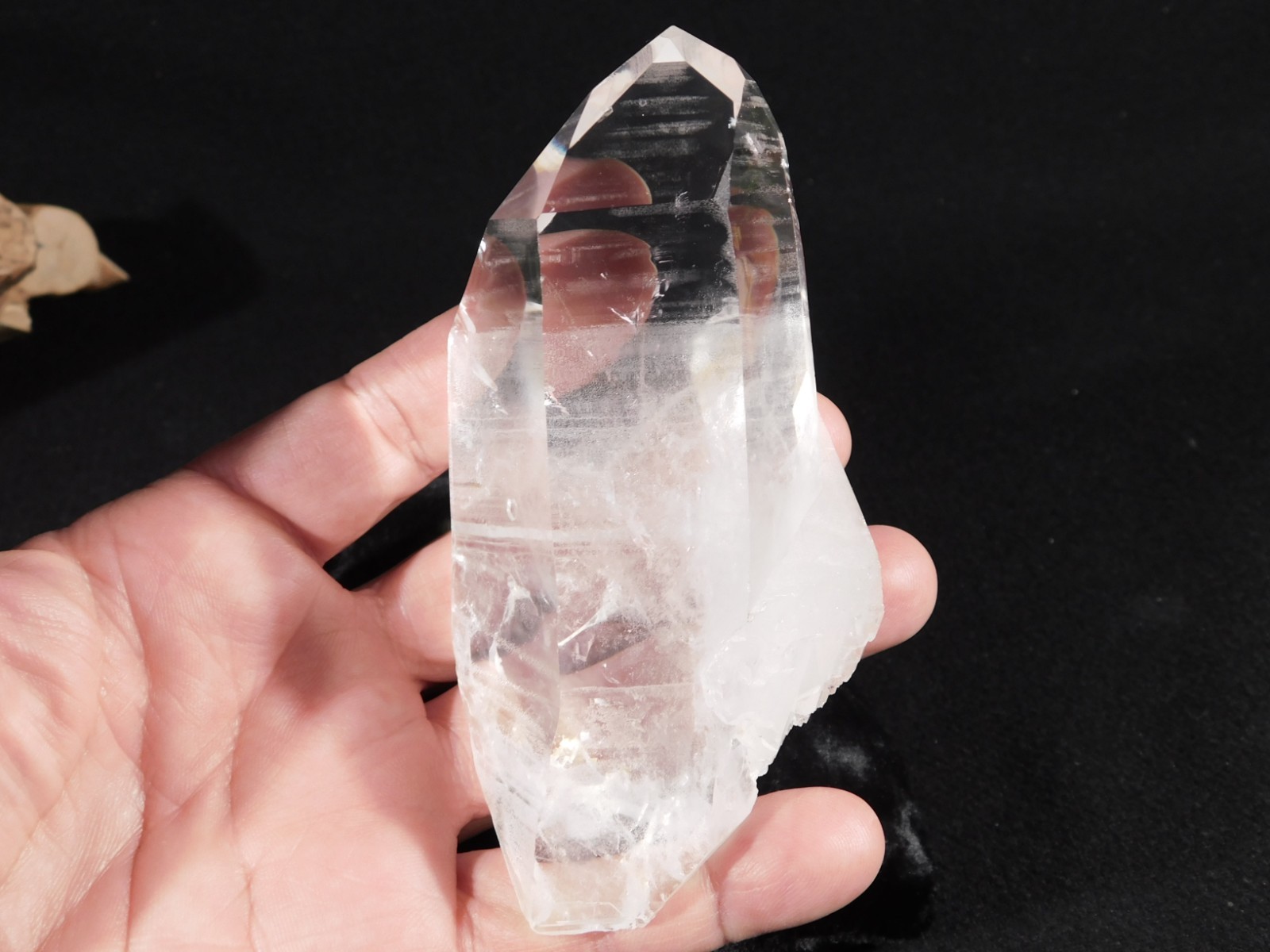 Larger! Translucent LEMURIAN Quartz Crystal TWIN From Brazil 335gr