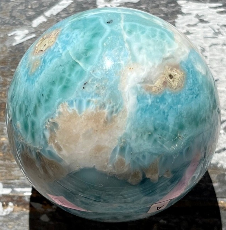 LARGE DOMINICAN REPUBLIC LARIMAR SPHERE 54.9 MM