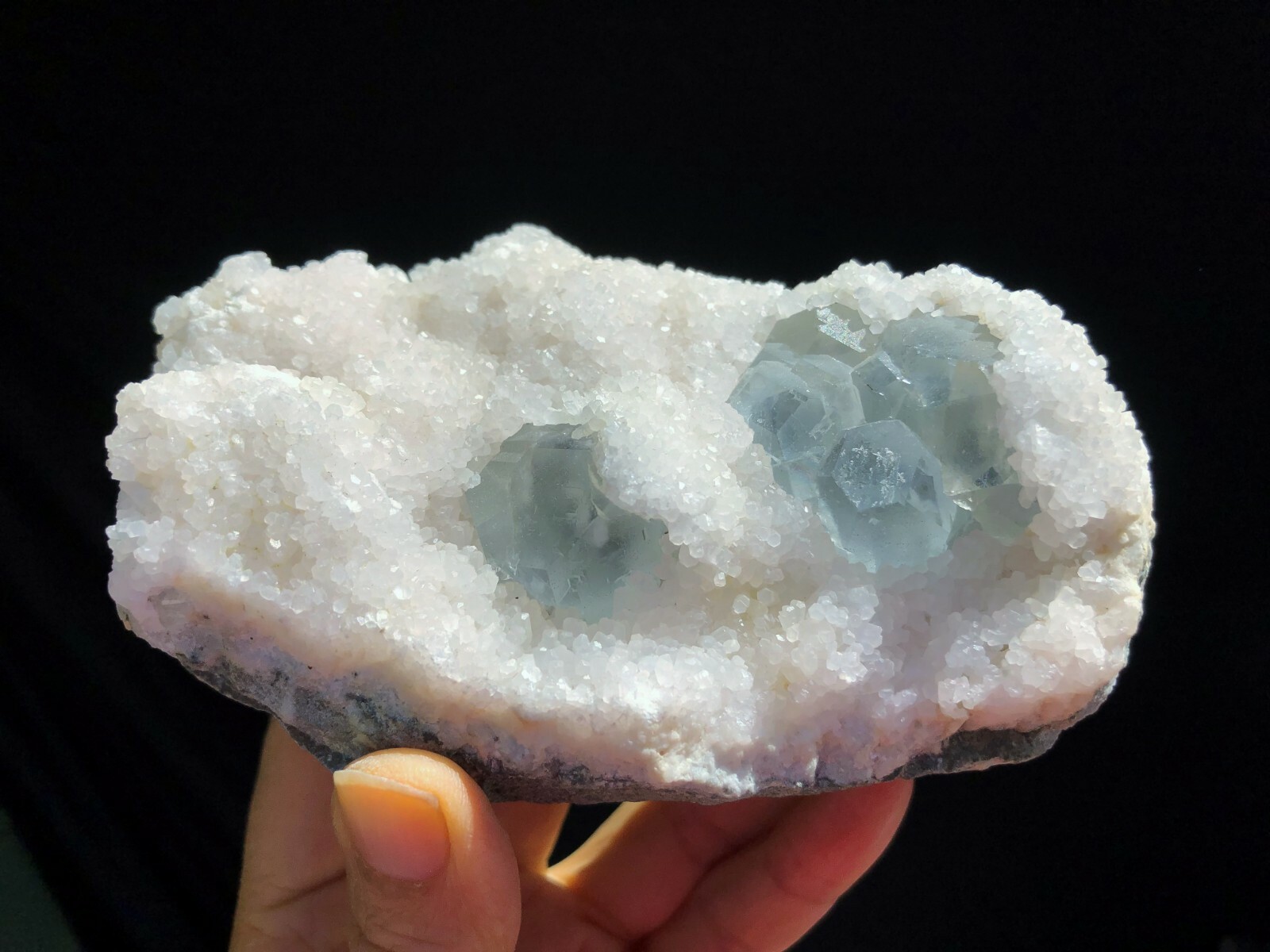 Super Bright Green Fluorite Crystals on White Calcite Mineral Display Specimen!