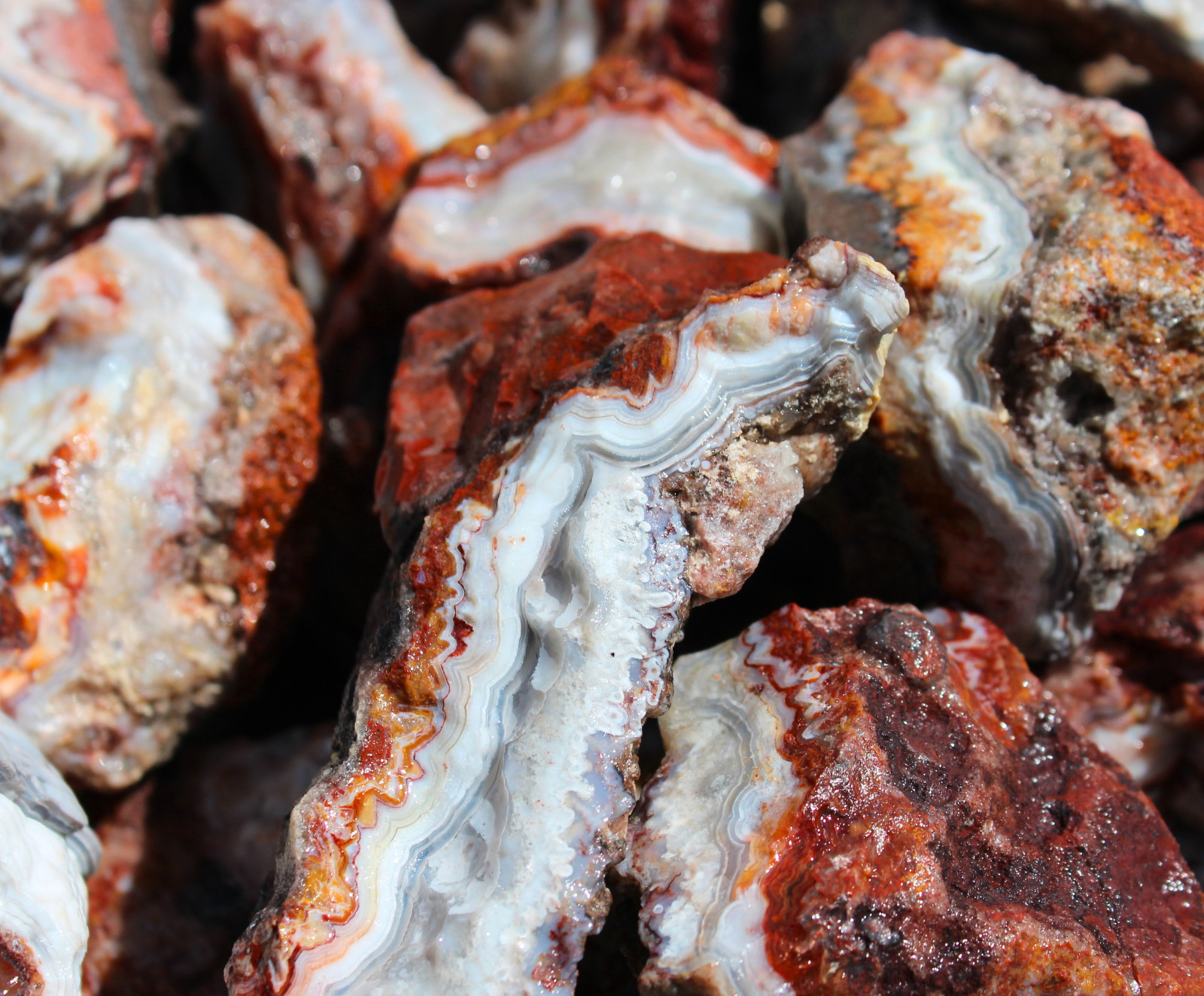 Mexican Lace Agate – Rough Rocks for Tumbling from Mexico – Bulk Wholesale