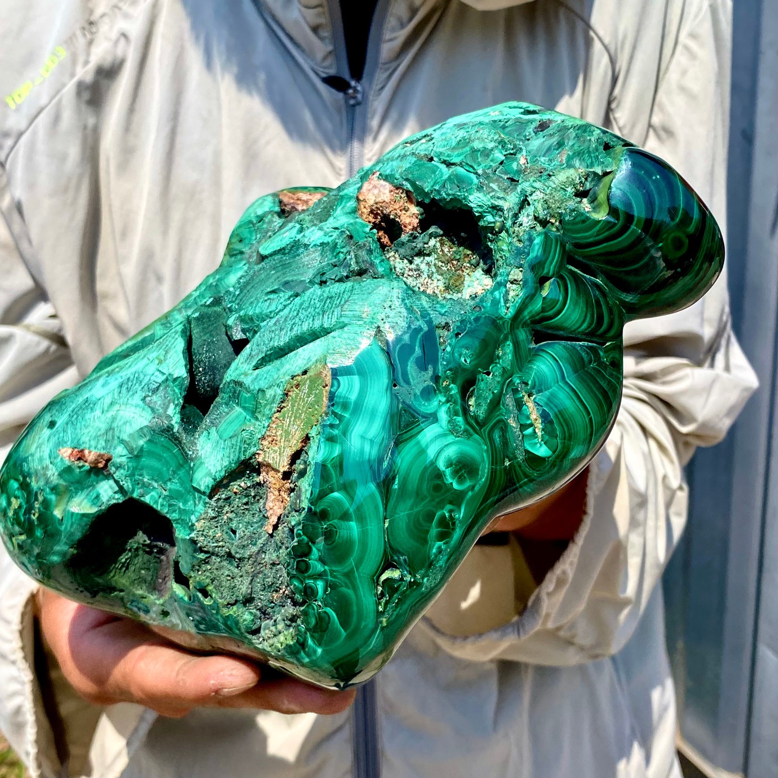 12.32LB Natural Polished Malachite Mineral freeform specimen Reiki Stone