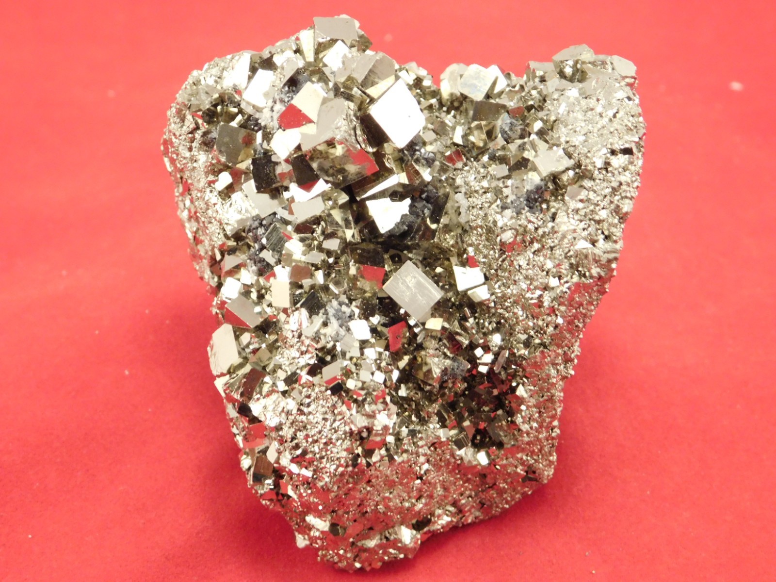 wOw! LARGER! Nice and 100% Natural Pyrite CUBE Cluster Peru 529gr
