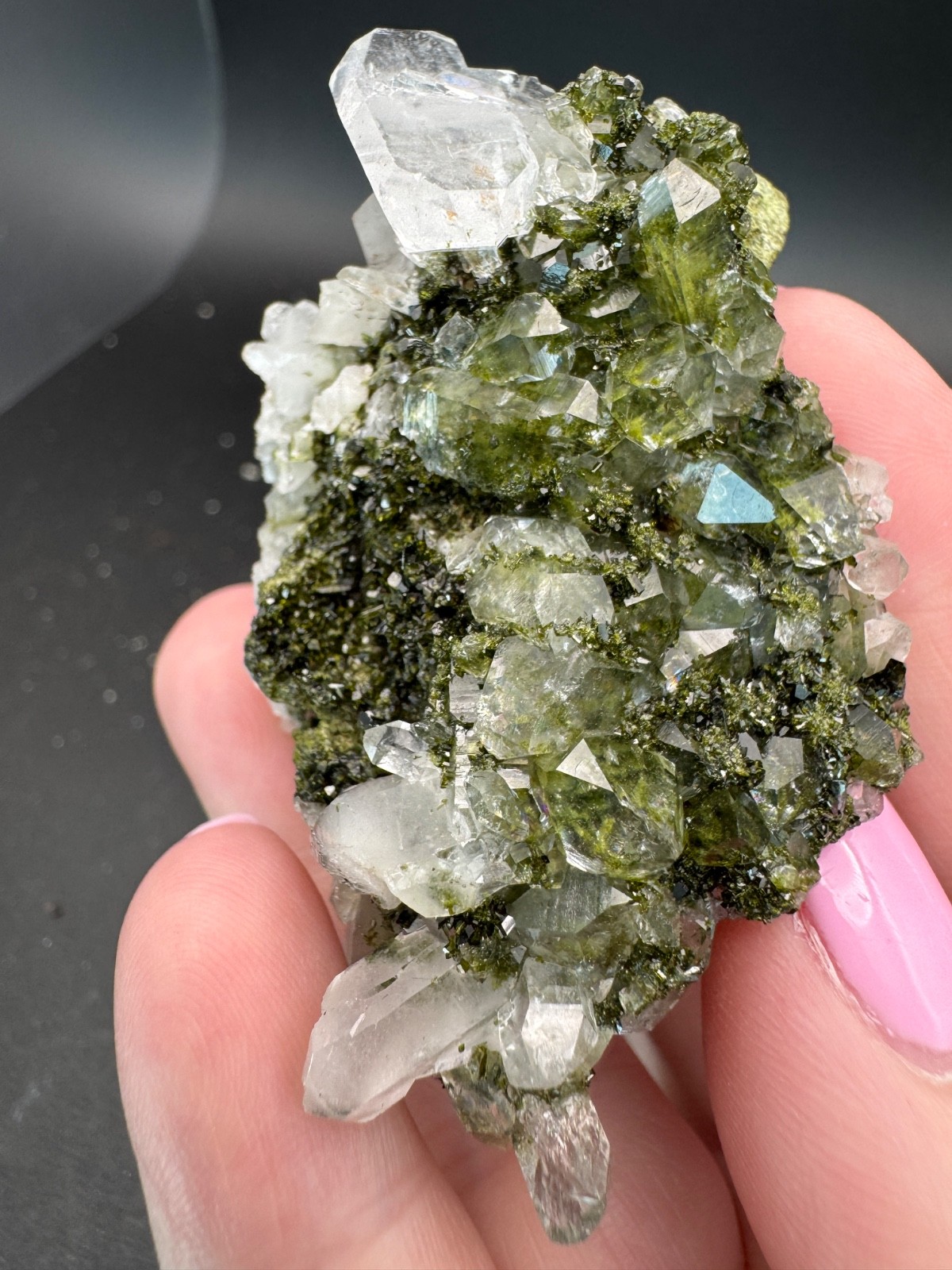 6827 Turkey “Forest” Epidote with Quartz 62g