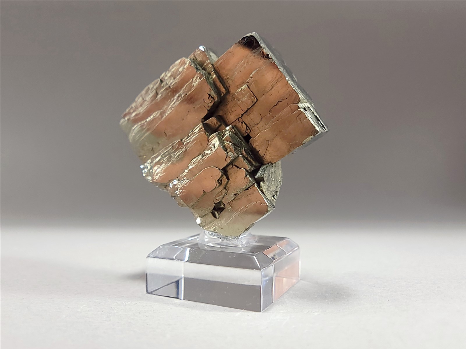 Brilliant Peruvian Pyrite Crystal with Growth Hillocks