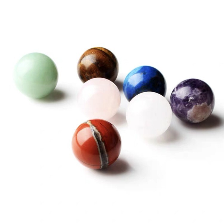 30Pcs 10MM Natural Gemstone No Holes Ball Bead Round Beads For Jewelry Making