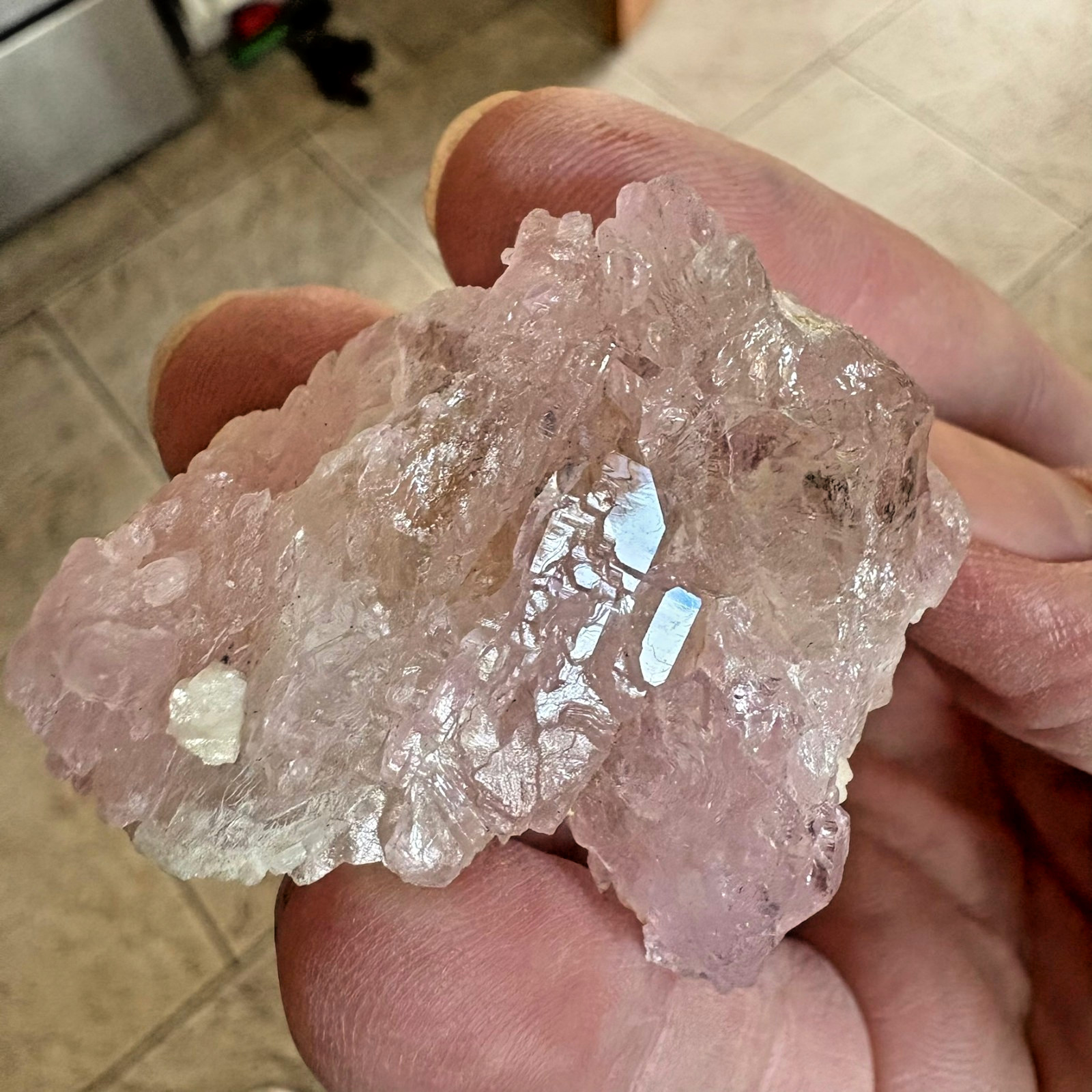 Rose Quartz, crystalline, Taquaral, Itinga, Minas Gerais, Brazil