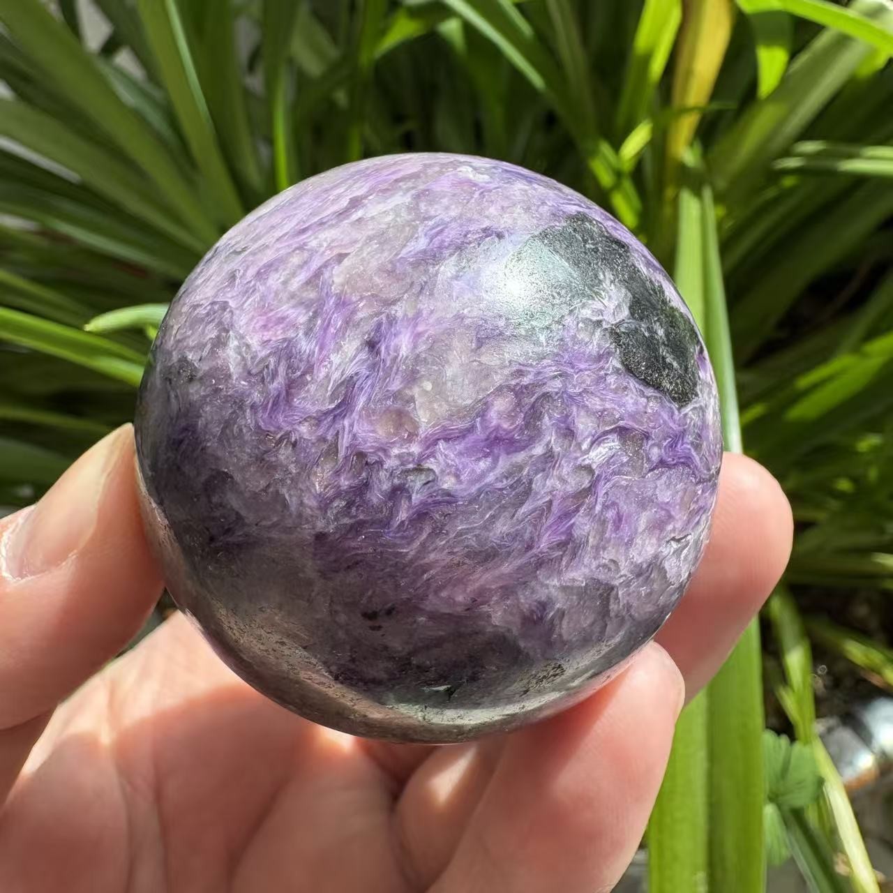 Natural Charoite Sphere 200 Gram 2″ Crystal Ball Healing Gemstone