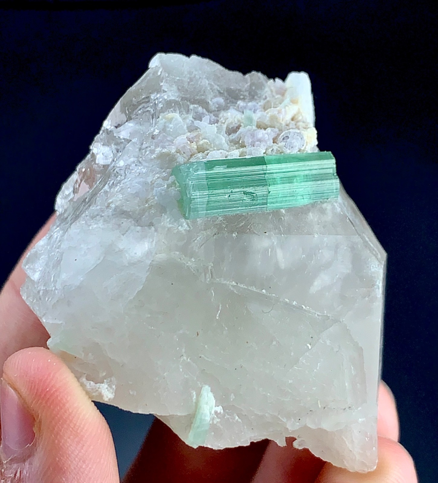 497 Carat Tourmaline with quartz crystal specimen from Afghanistan
