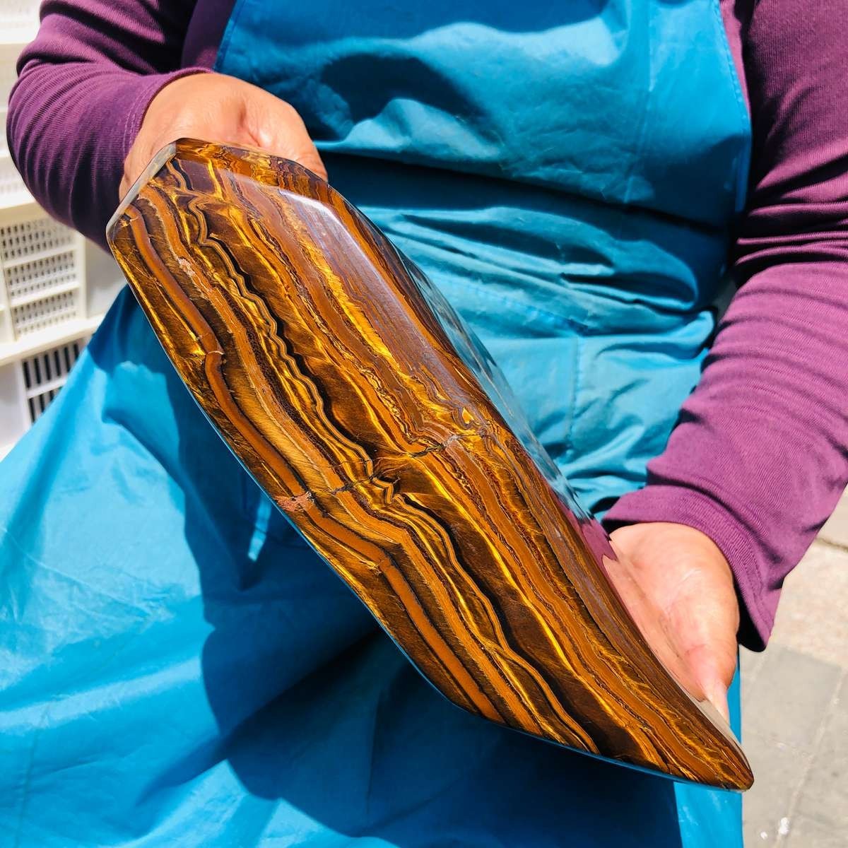 16.74LB Natural Tiger Eye Free Form Stone Reiki Healing crystal Mineral Specimen