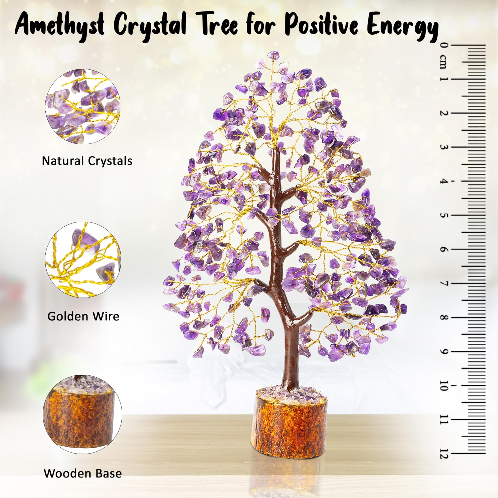 Crocon® Amethyst Tree of Life, Birthday Gifts for Women & Men, Purple House