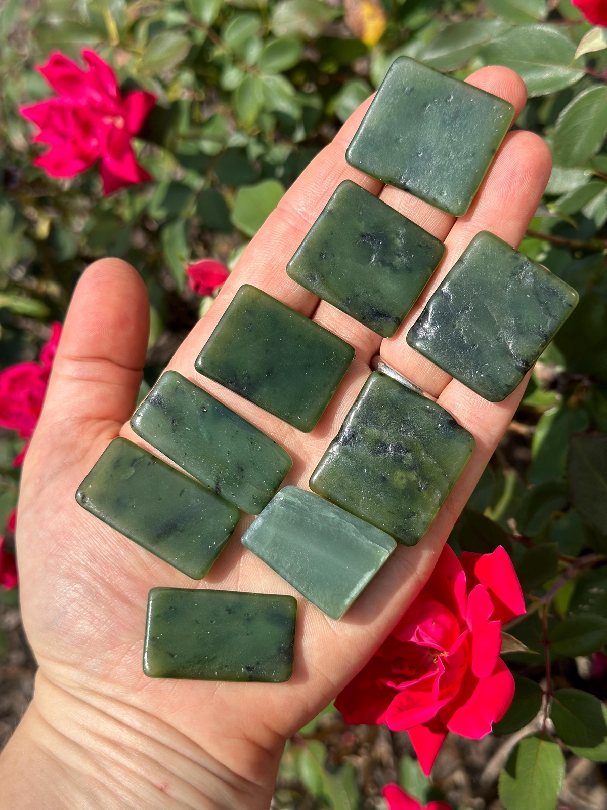 Nephrite Jade Crystal Slice, Natural Nephrite Jade from Siberia