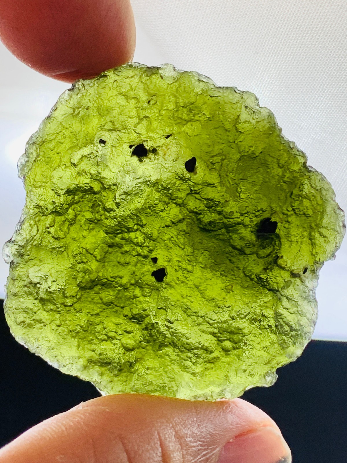 TOP Moldavite Raw Moldavite Crystal from Czech Republic PICcertificate 118CT