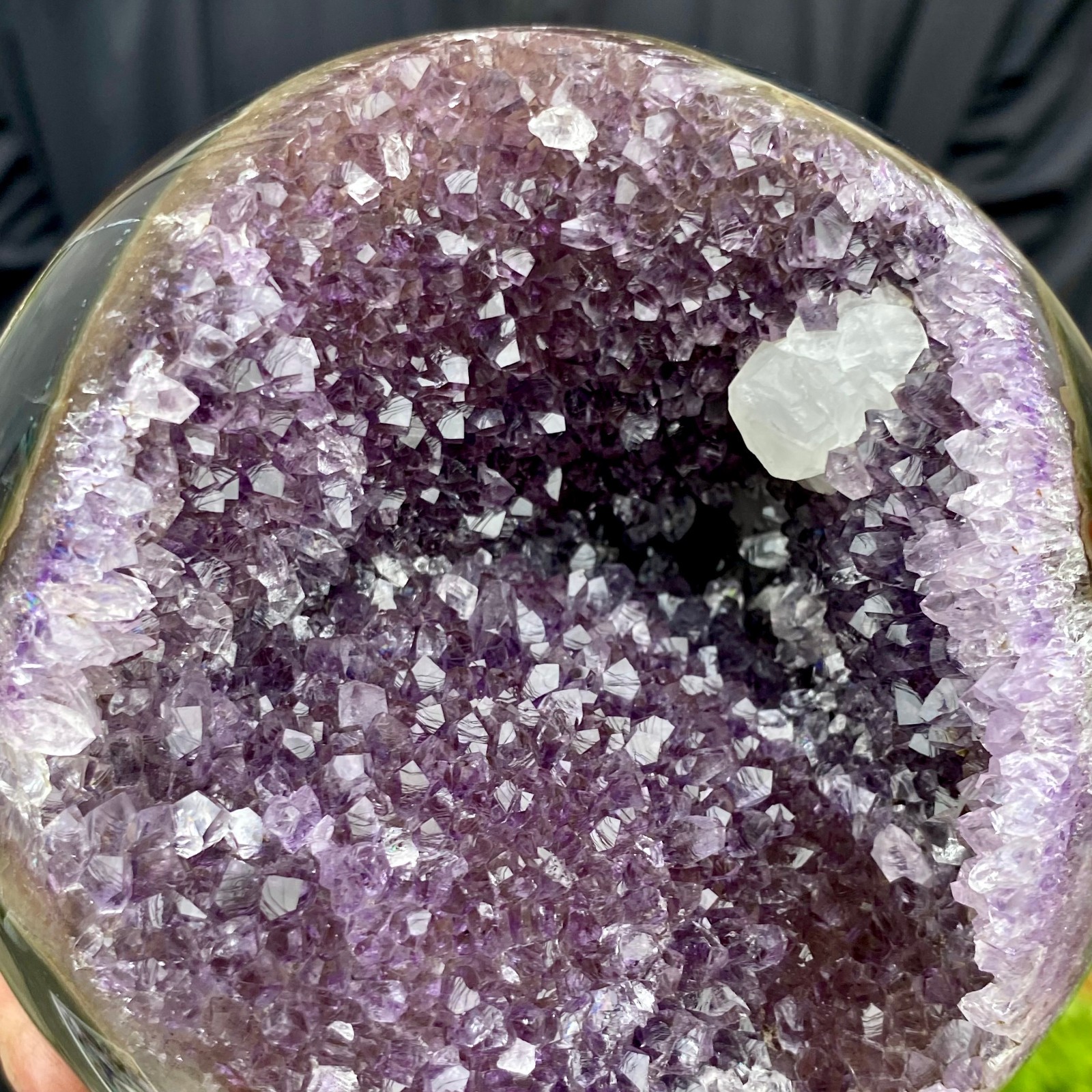 3.96LB Natural Amethyst Agate Ball Quartz Crystal Sphere reiki healing gem