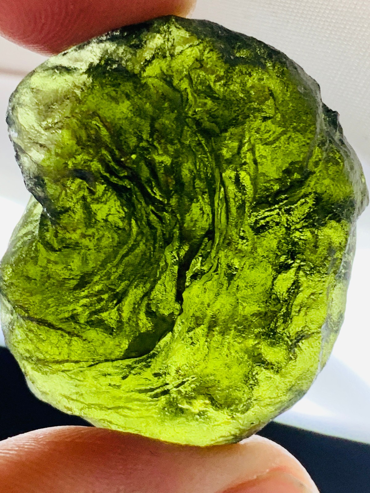 TOP Moldavite Raw Moldavite Crystal from Czech Republic PICcertificate 68CT