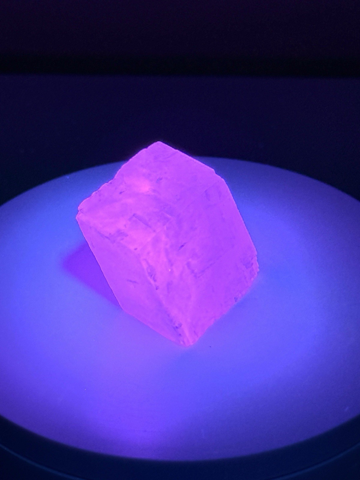 ETHEREAL Iceland Spar Calcite Crystal Specimen w/ Terlingua-type Fluorescence