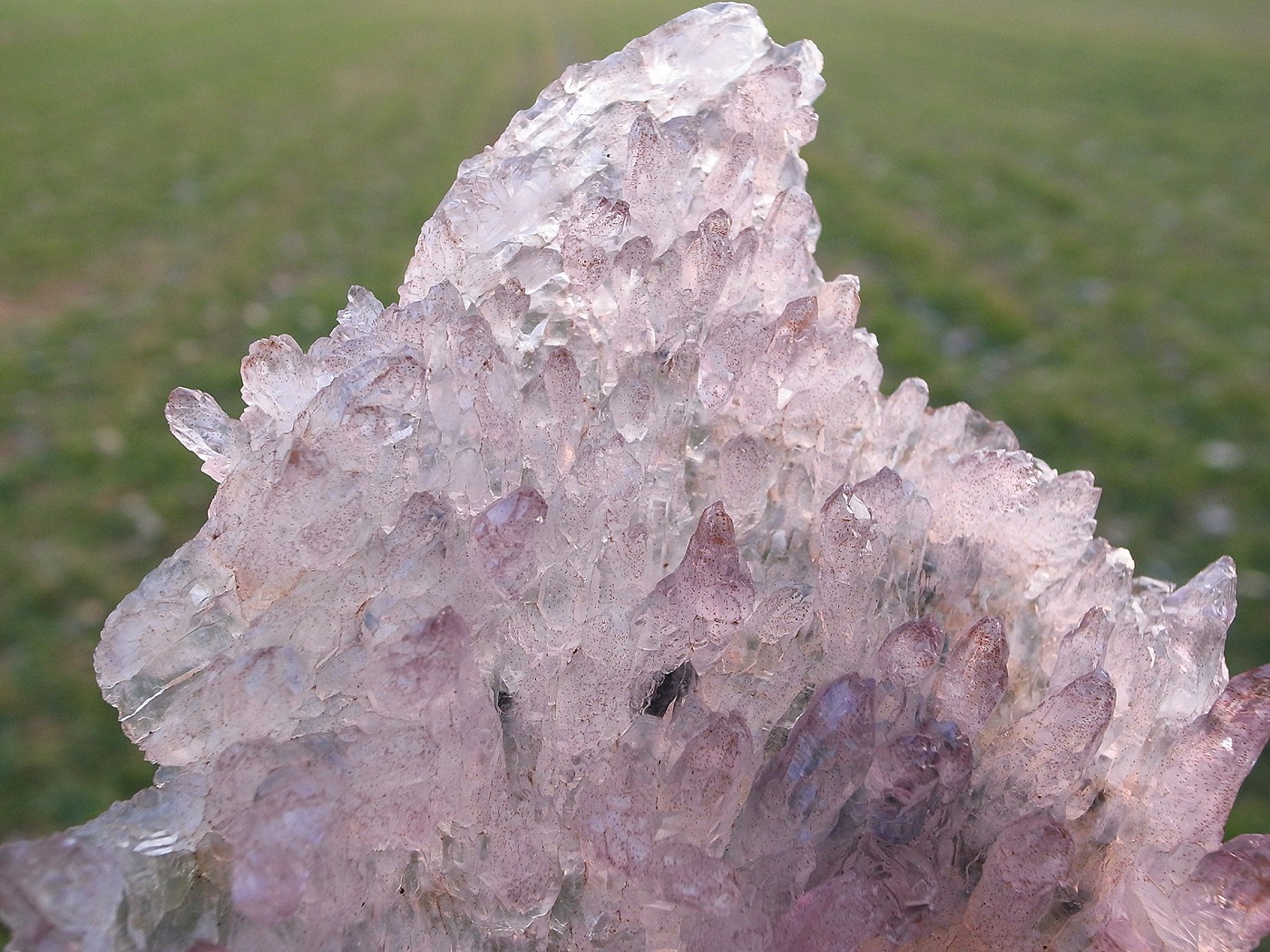 Purple-Lavender Center AMETHYST FLOWERS w/Crystal ClearTips Brazil for sale