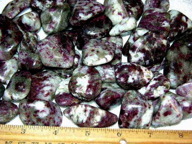 Tourmaline red in quartz polished 3/4-1.5″ Madagascar 1/2 pound lots