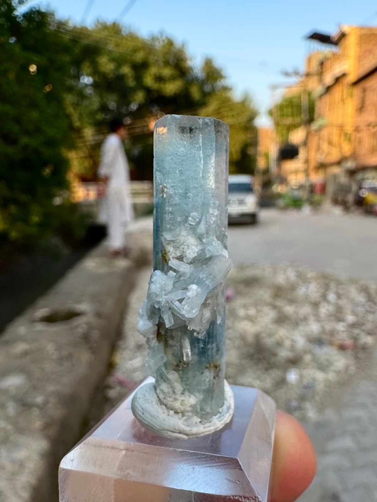 Natural Sky Blue Terminated Aquamarine Crystal , 33 Carats @ Minerals