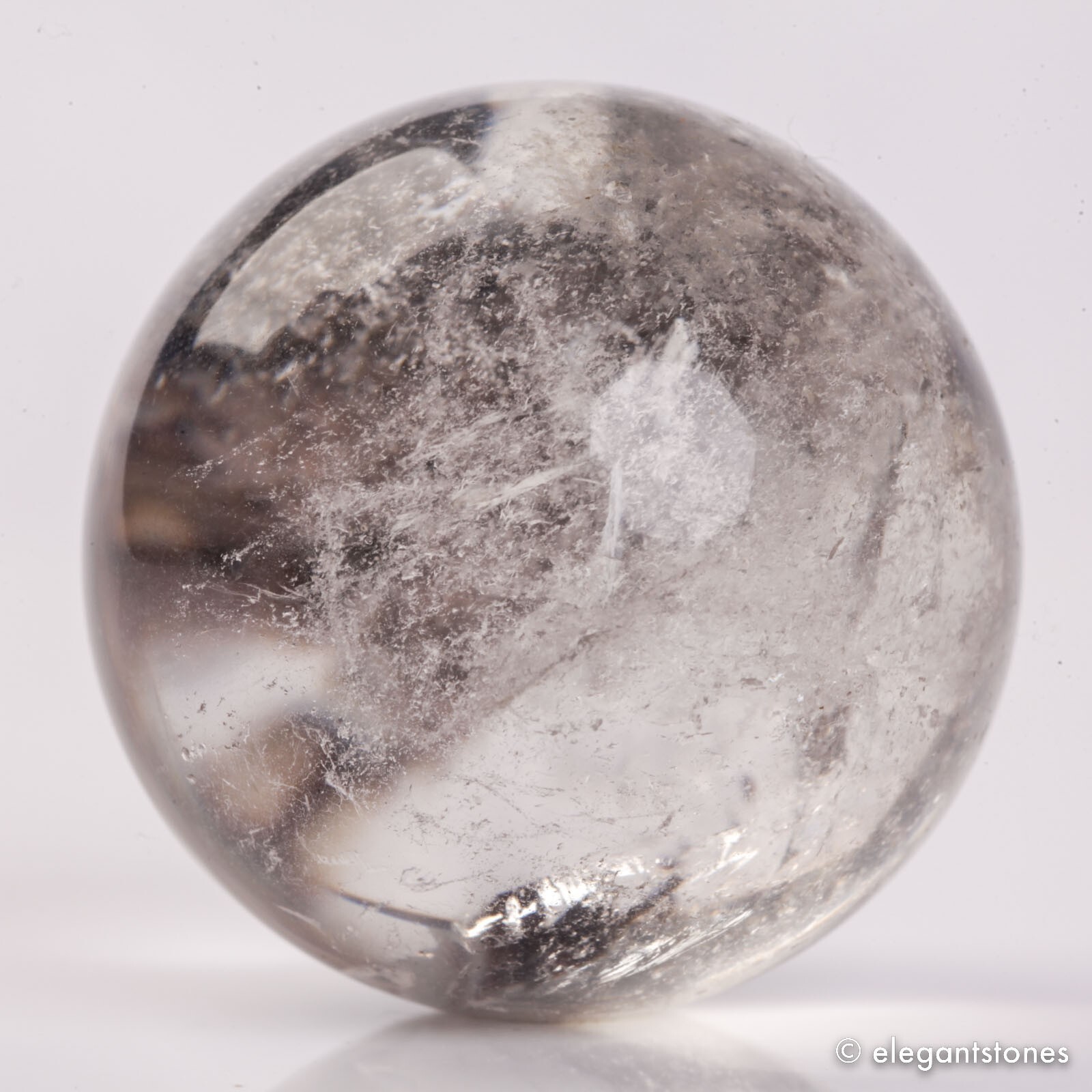 66g36mm Natural Garden/Phantom/Ghost/Lodolite Quartz Crystal Sphere Healing Ball