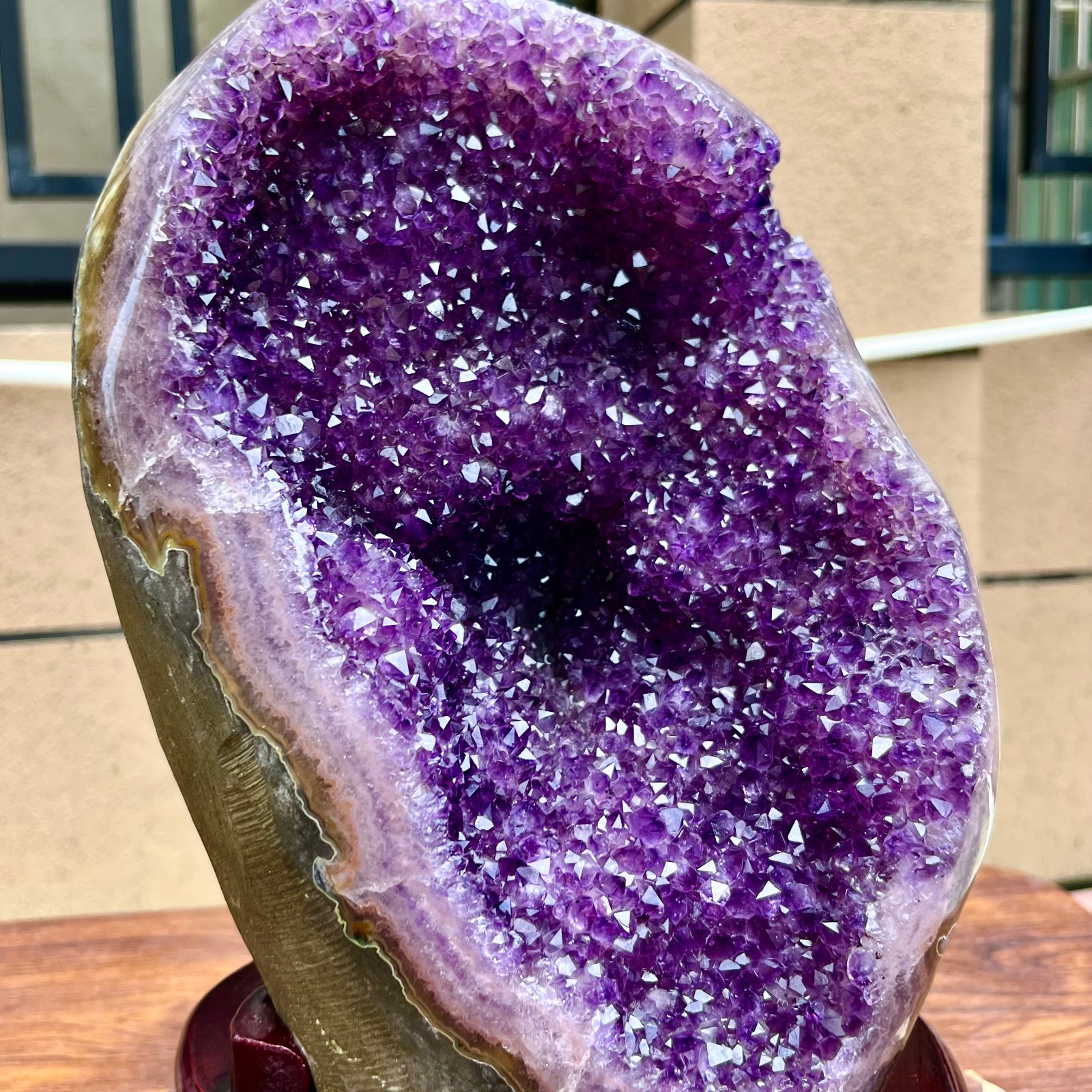 20.77LB Natural amethyst, quartz ore body Uruguayan amethyst crystal block