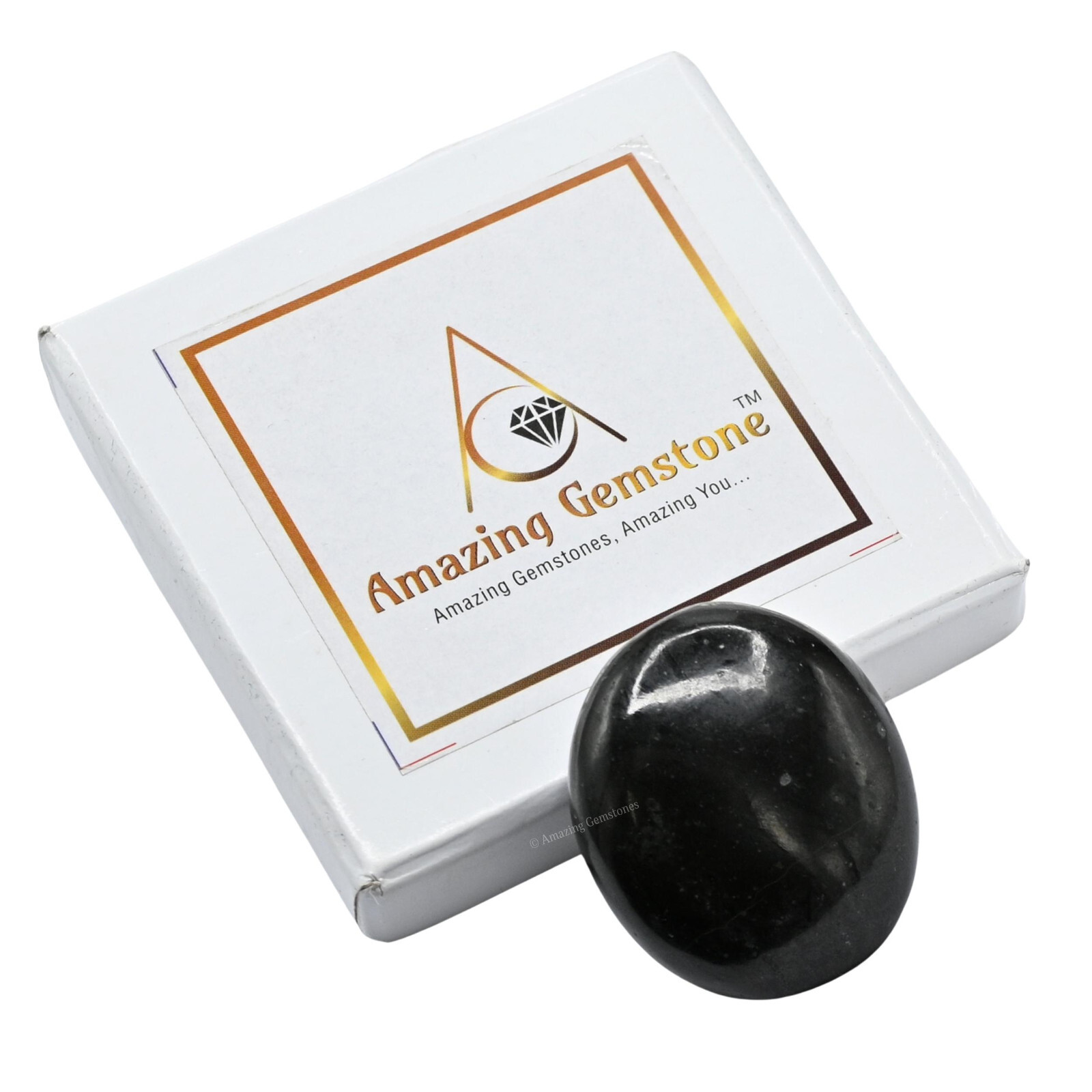 Black Tourmaline Crystal Palm Stone