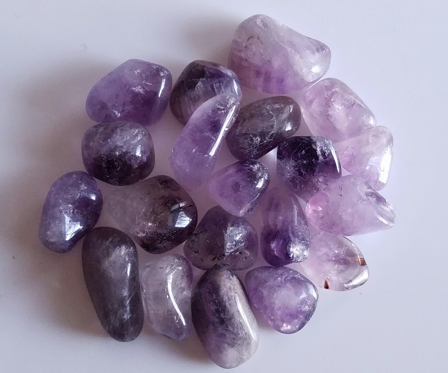 1/4 lb Tumbled Maraba Amethyst Gemstone Crystals 5-15 Stones Gem Rock Specimens