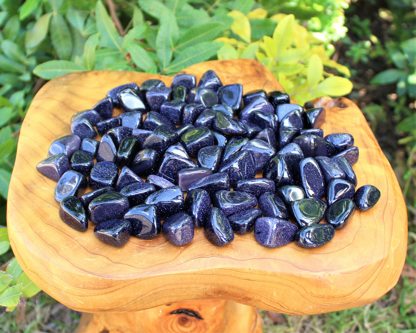 1/4 lb Lot Blue Goldstone Tumbled Stones (Crystal Healing Reiki Chakra) 4 oz