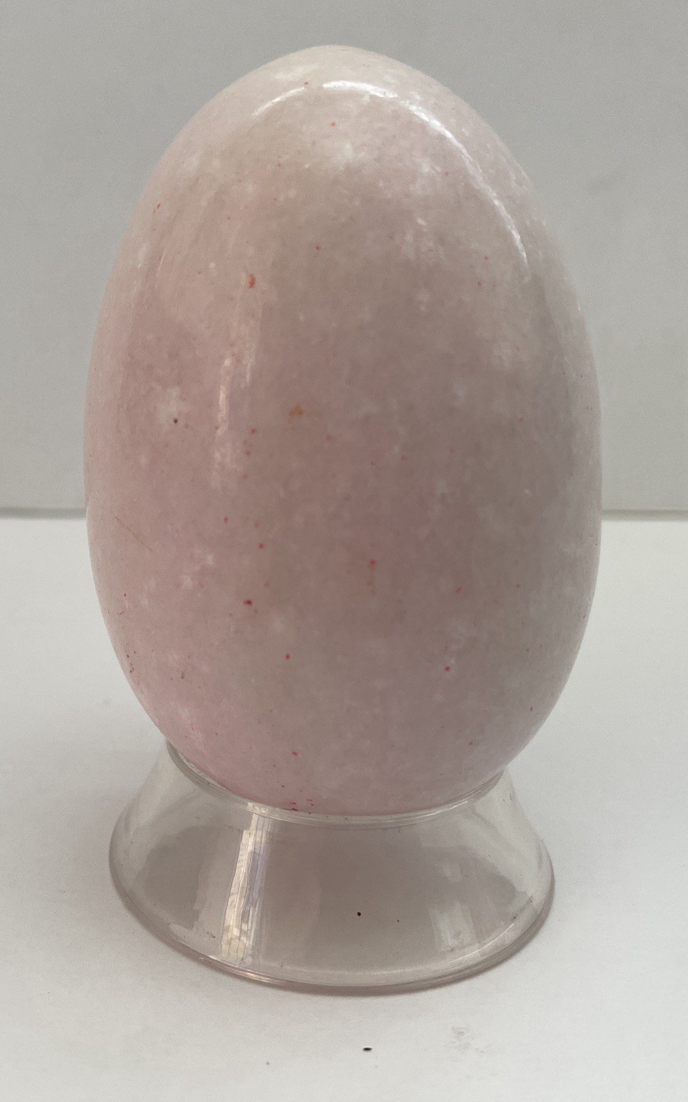 Natural Onyx Stone Egg With Stand Hand Polished Banded Agate Calcite Crystal