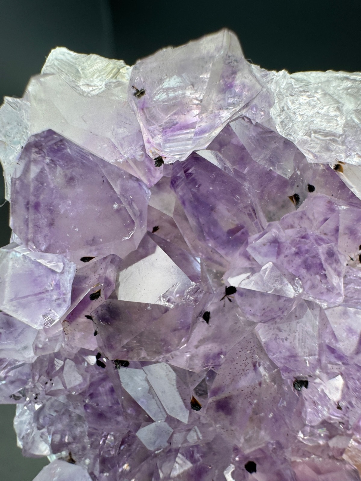 6857 Amethyst Cluster with Goethite Inclusions Brazil 60g