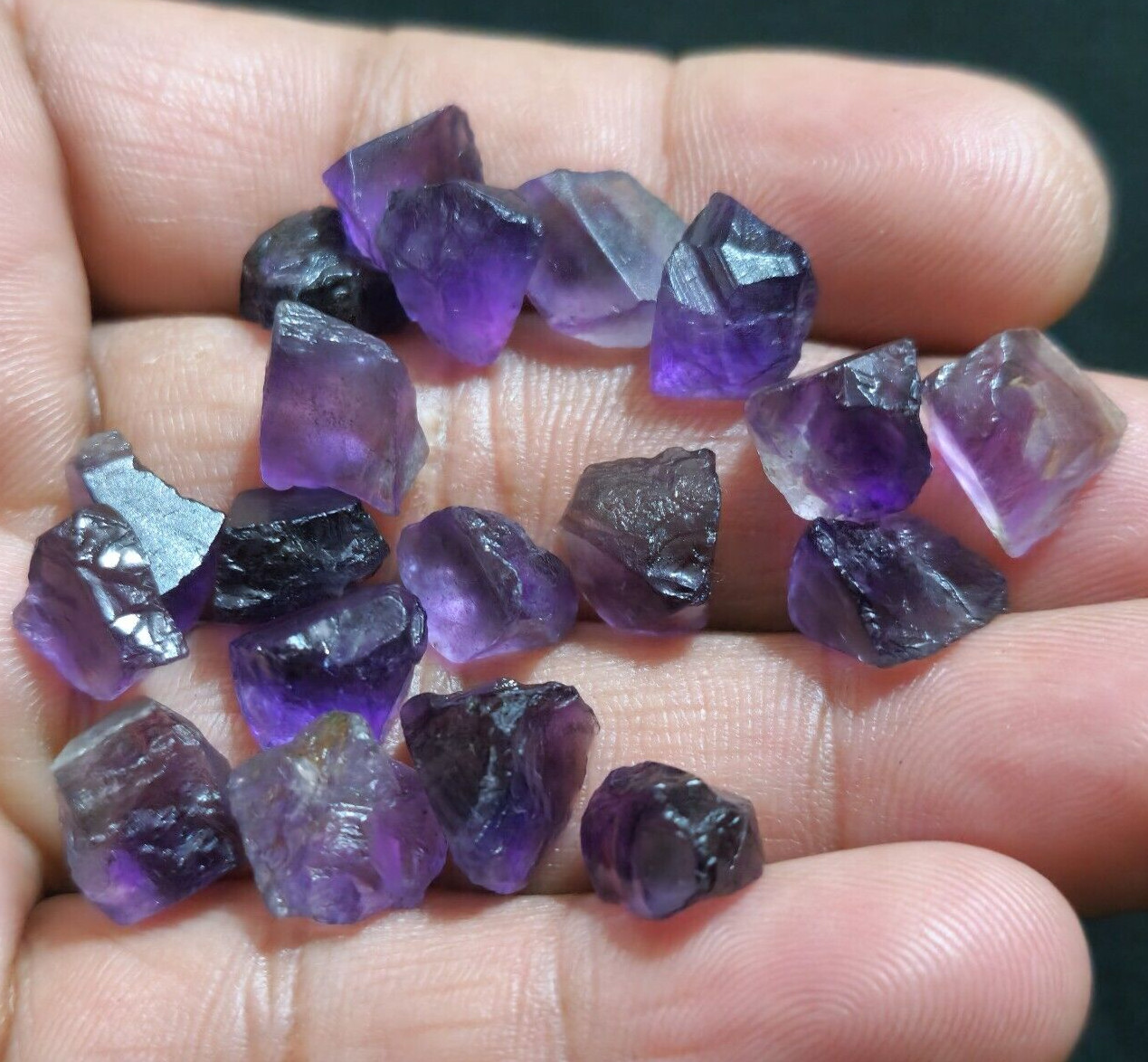 Attractive Top African Purple Amethyst 19 Pcs Lot Size 10-12 MM Loose Gemstone