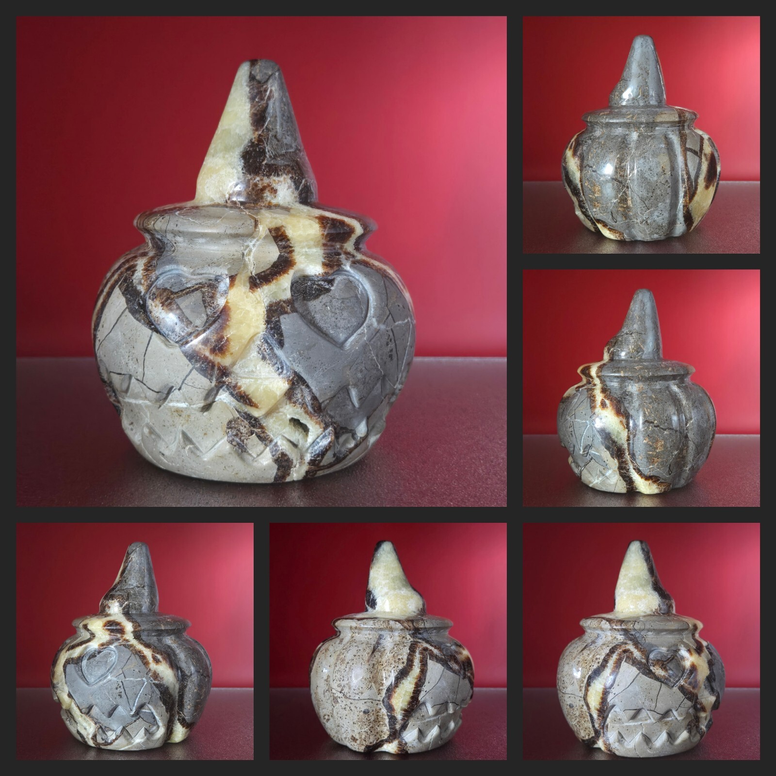 Natural Dragon Septarian Pumpkin Quartz Crystal UV Reactive Reiki Healing 5+LB