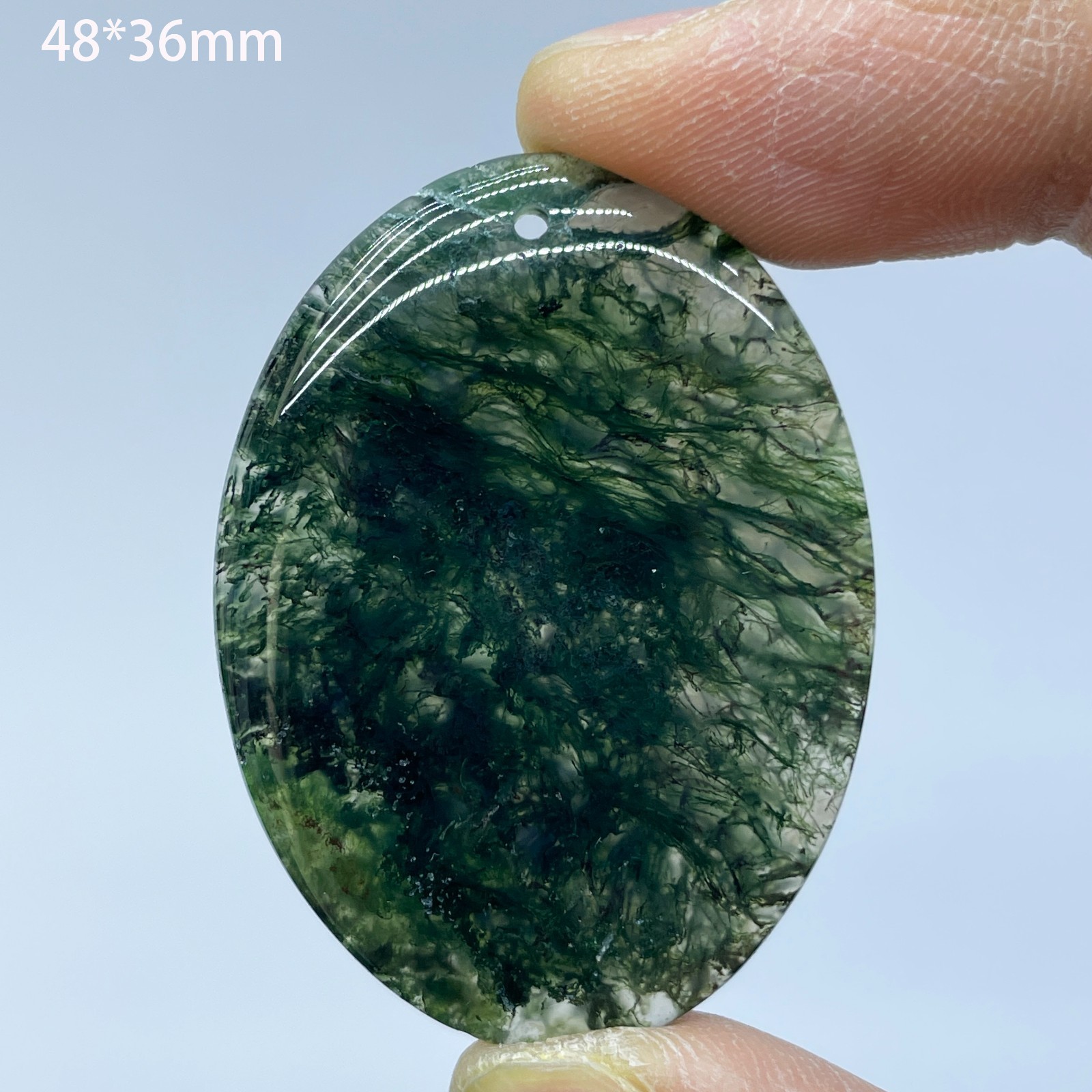 Natural Moss Agate Polished Quartz Crystal Healing Gemstone Home Decoration